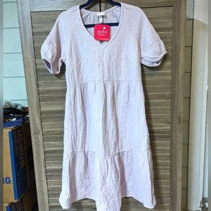 NWT Pastel light purple lilac lavender size S oversized style midi dress